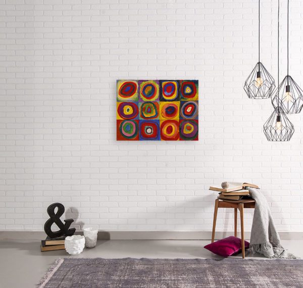 Photo of Color Study Squares in simple living room