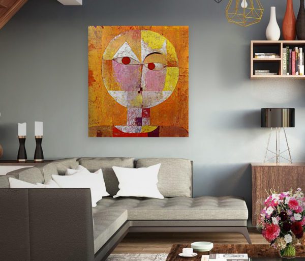 Photo of Senecio painting on modern lounge