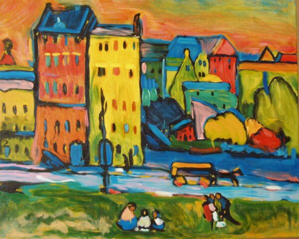 Photo of Houses in Munich by Wassily Kandinsky
