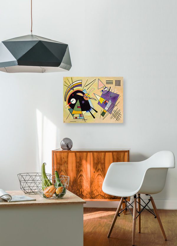 Photo of Black and Violet painting in modern living room