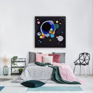 Photo of Several Circles by Wassily Kandinsky in Bedroom