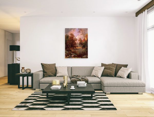 Photo of Autumn River Landscape in elegant living room