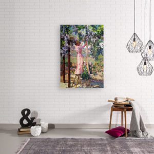 Photo of Lady in Trees Painting in Simple Living Room