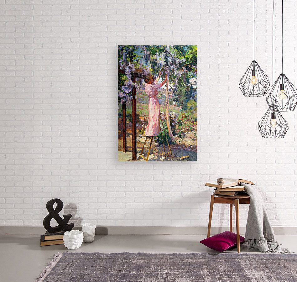 Photo of Lady in Trees Painting in Simple Living Room