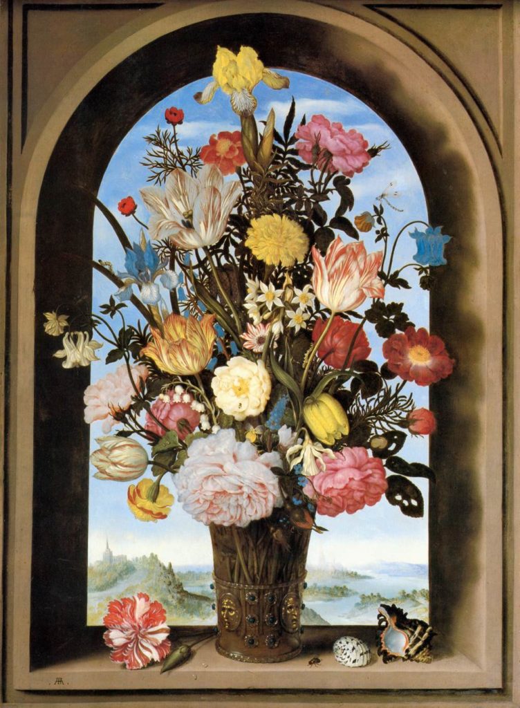Vladimir Borovikovsky Bouquet in an Arched Window Main