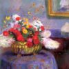 Photo of Round Bowl with Flowers Painting