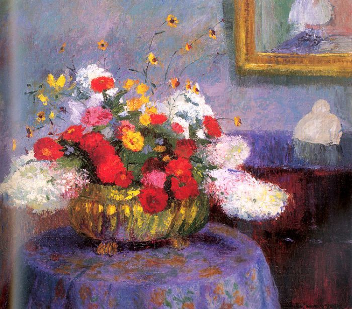 Photo of Round Bowl with Flowers Painting