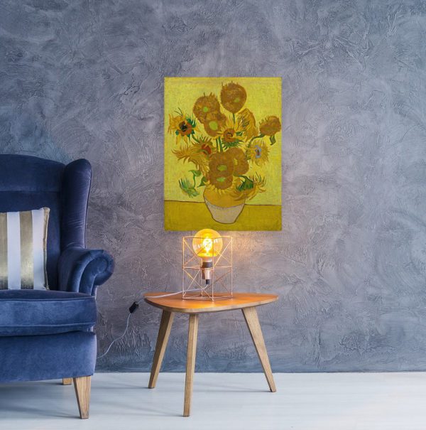 Photo of Sunflowers painting in simplistic living room