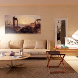 Photo of The Bay of Naples Painting in elegant living room