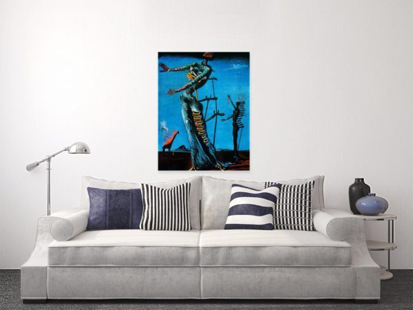 Photo of the-burning-giraffe painting in sofa lounge