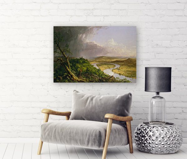 Photo of river painting in living room