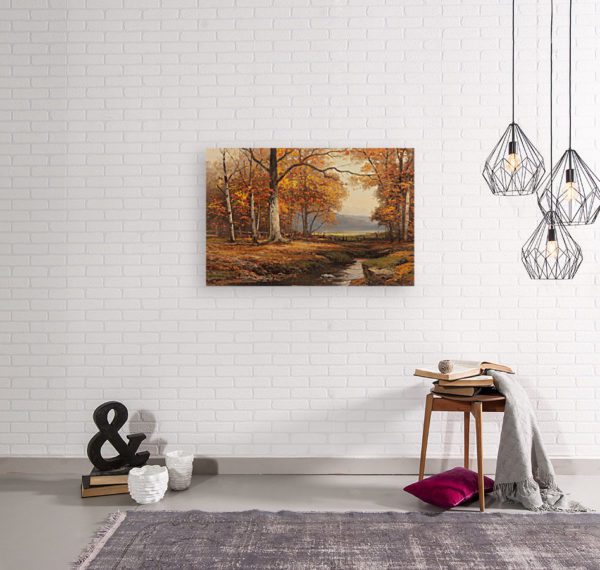 Photo of Robert wood painting in living room