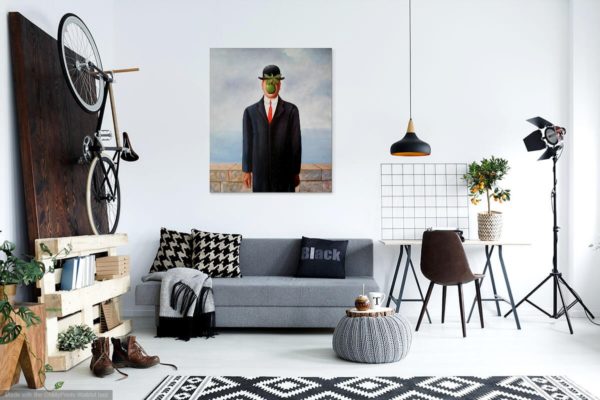 Photo of Son of Man painting in modern lounge