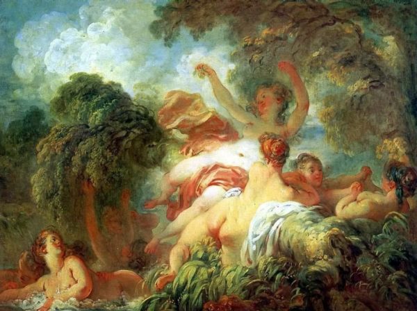 Photo of the Bathers Painting by Jean honoré Fragonard Wall Art Canvas Print