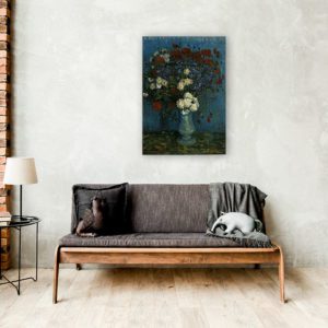 Photo of Vase with Cornflowers in Living Room