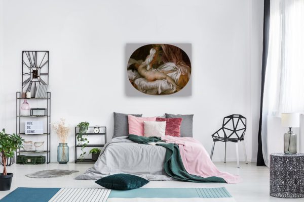 Photo of The Shirt Withdrawn Painting in modern bedroom