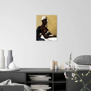 Photo of Black Woman Painting on Modern Table