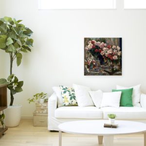Photo of Still Life with Peonies by Alexander Gerassimov Wall Art Canvas Print
