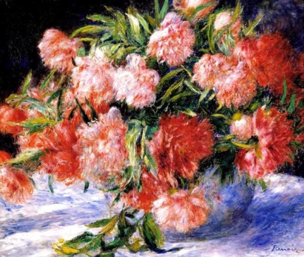 Photo of Peonies Painting on a table