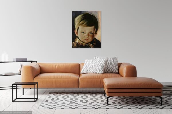 Photo of “The Crying Boy” by Giovanni Bragolin photo of painting