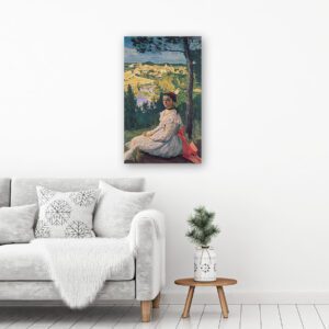 Photo of Girl Painting in France Canvas Print