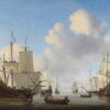 Photo of Dutch Ships in a Calm Sea by Willem Van De Velde the Younger