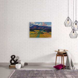 Photo of Norwegian Landscape in Modern Living Room