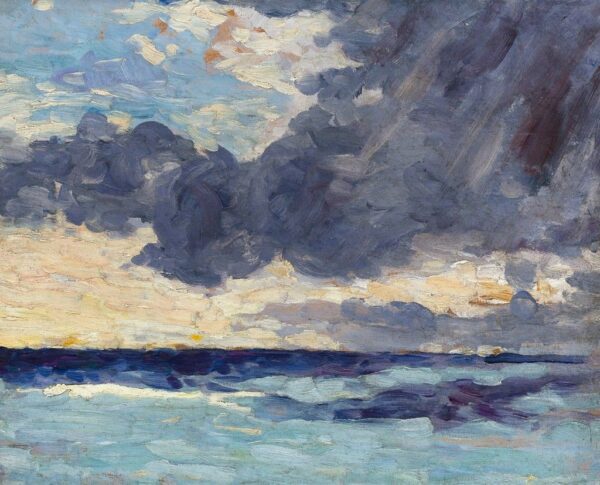 photo of Seascape with Rain Clouds Winston Churchill Print On Canvas