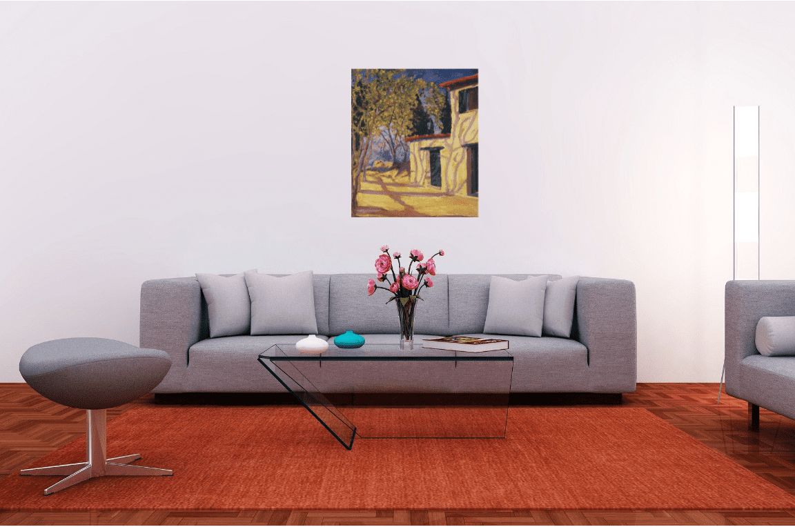 Village House in Southern France Winston Churchill Print On Canvas ...