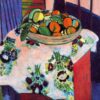 Photo of Basket with Oranges Print on Canvas