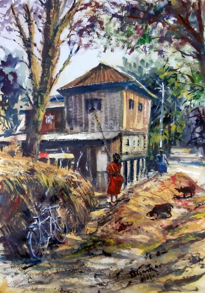 Bhaskar Roy Awesome Watercolor Painting