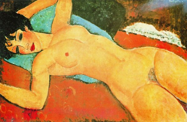 Red Nude Amedeo Modigliani Print On Canvas