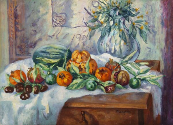 Still Life with Jug and Melon