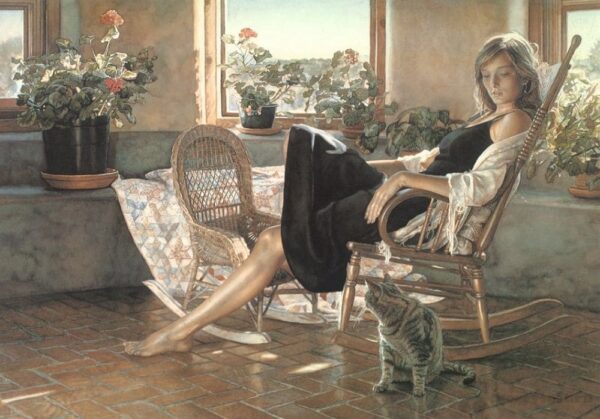 for Sale with a Cat by Steve Hanks Print